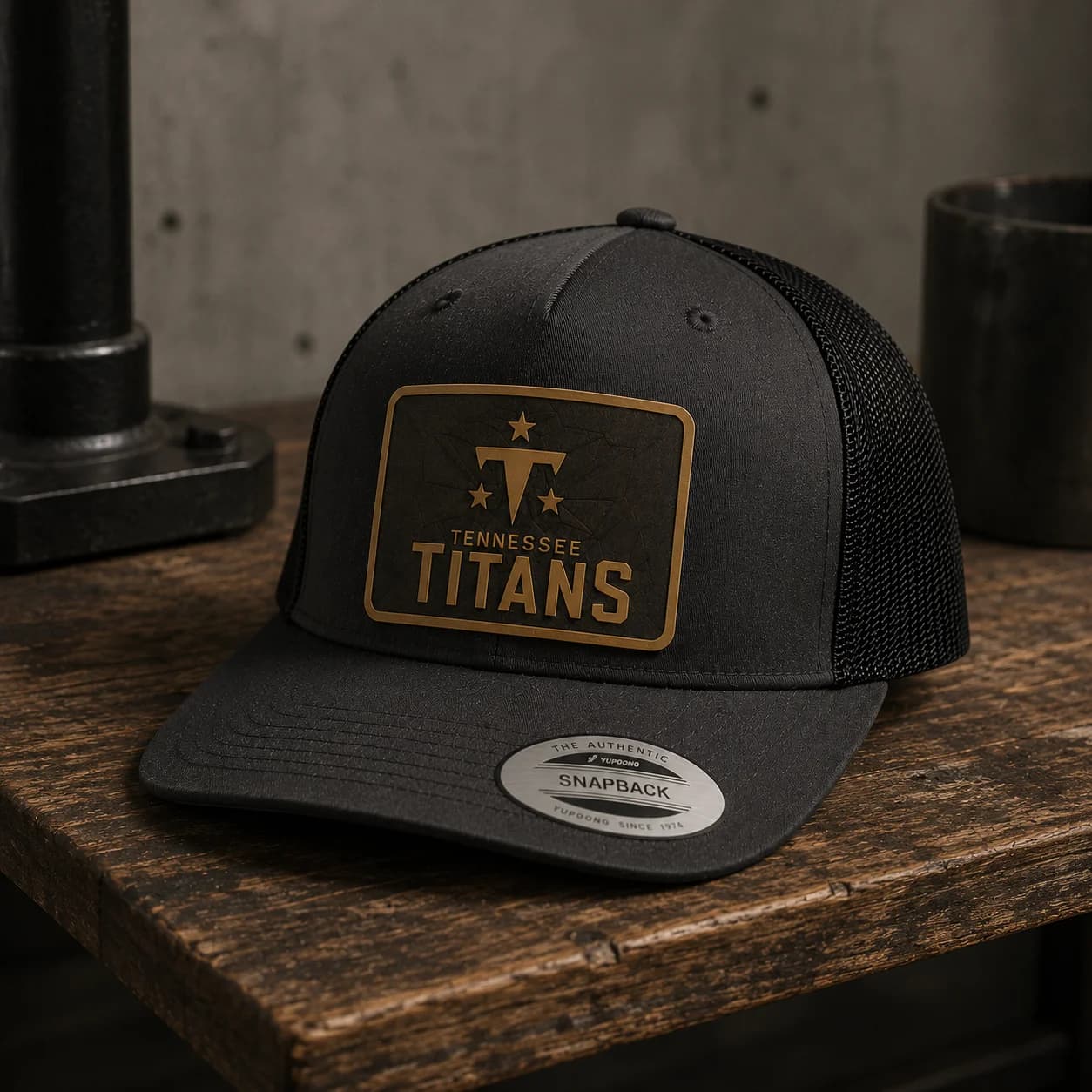 Custom Leatherette Patch Titans Snapback