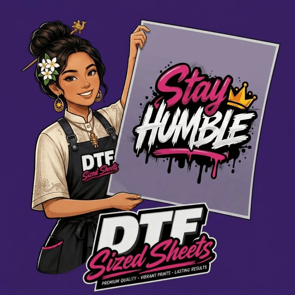 Sized DTF Prints
