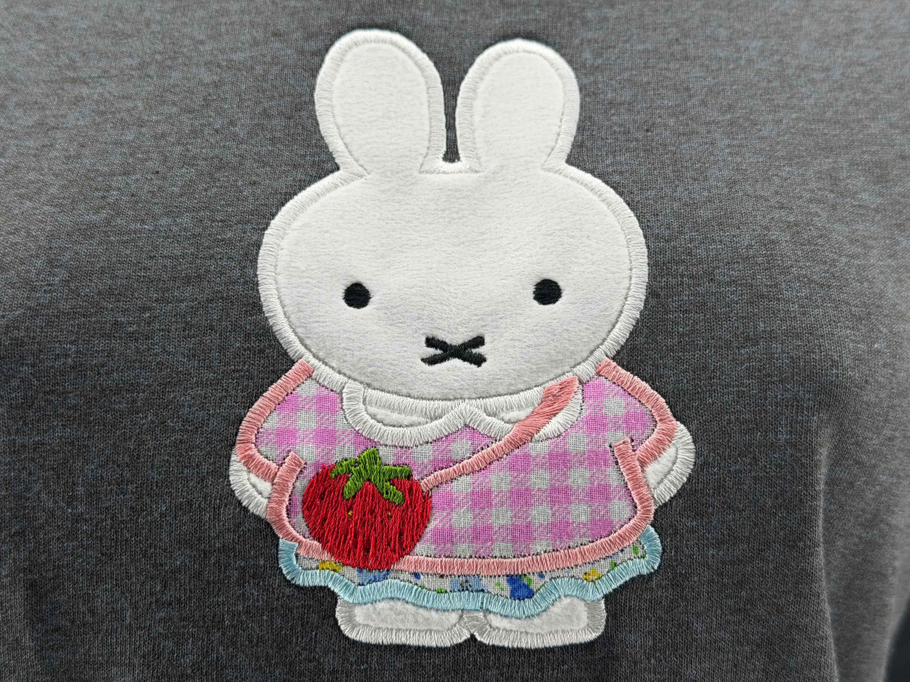 Close-up of precision embroidery work