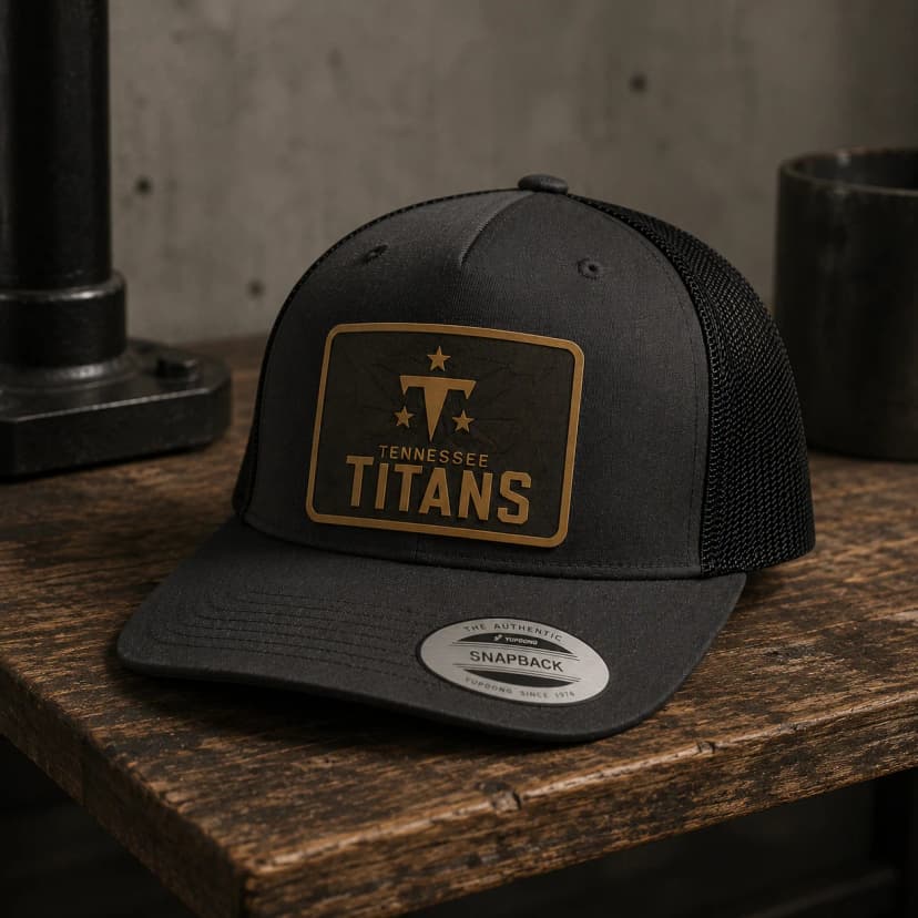 Custom Leatherette Patch Titans Snapback
